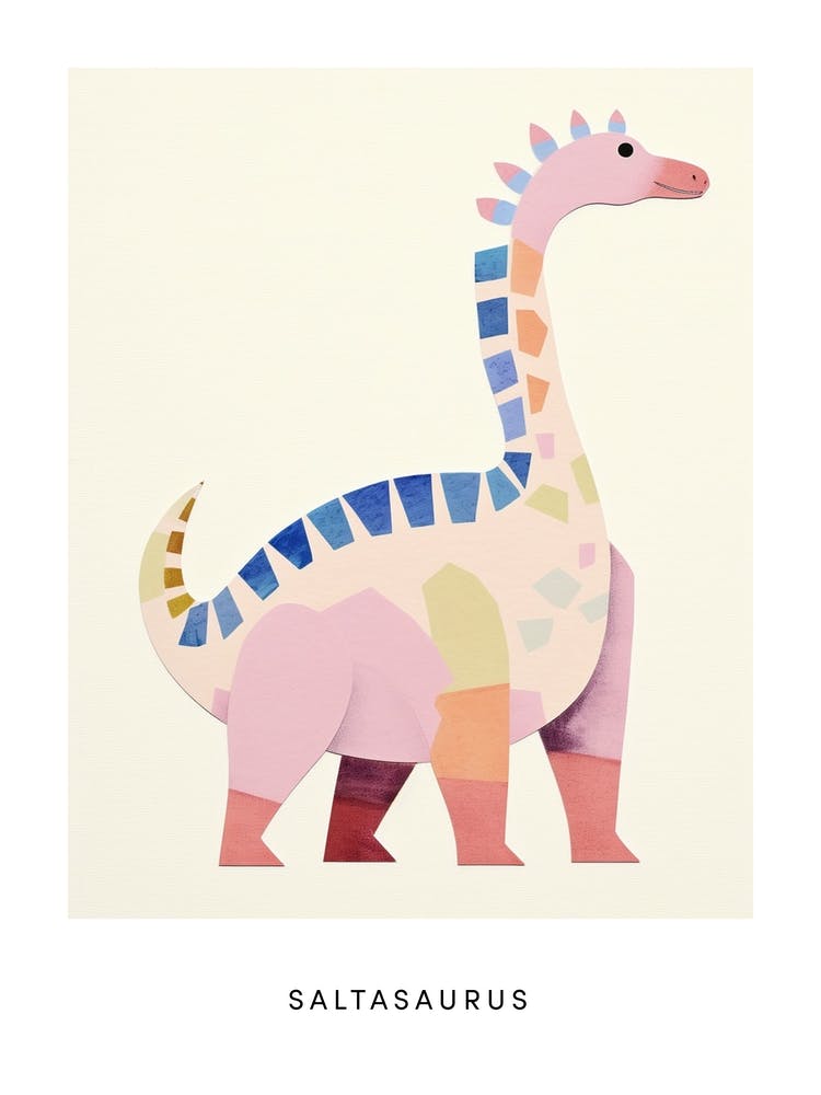 Nursery Dinosaur Art Saltasaurus 3 Poster