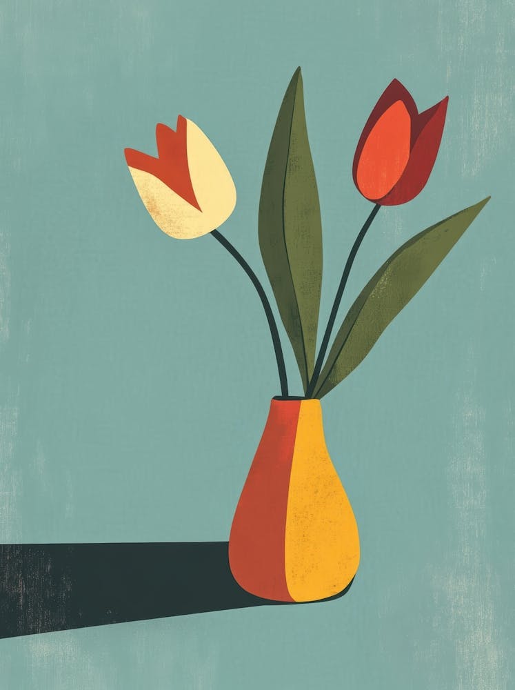 Tulpen In Einer Vase 80