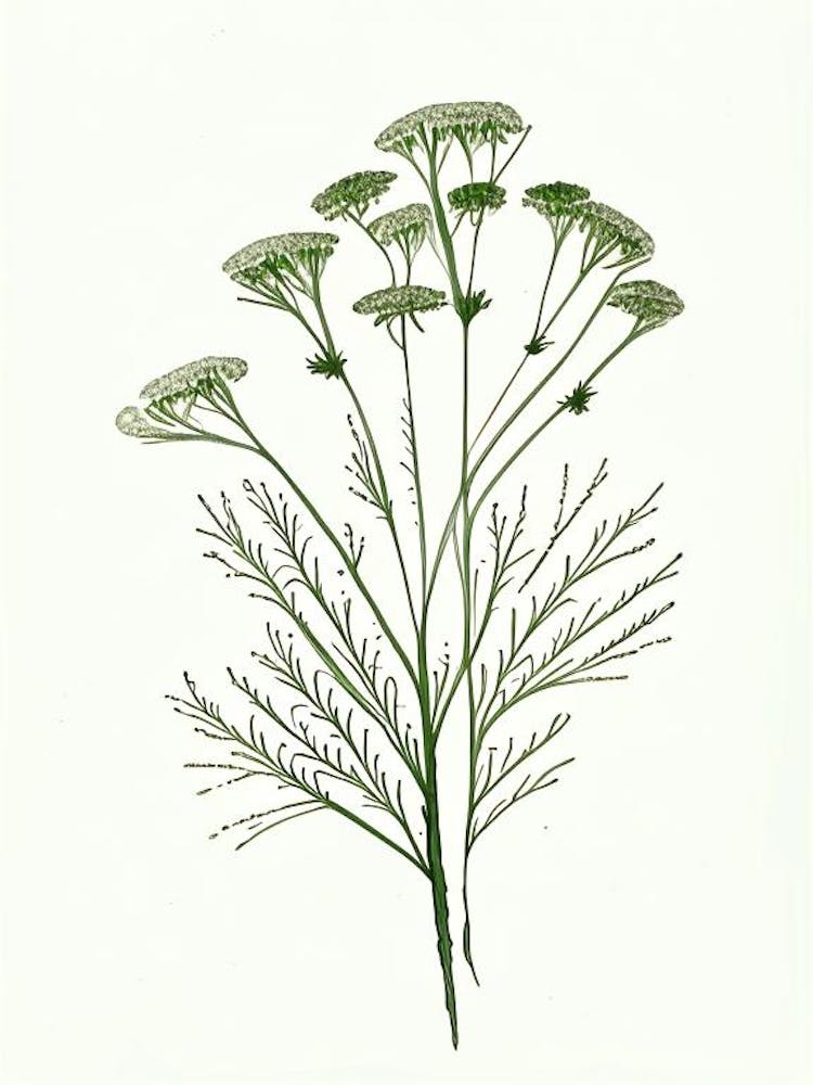 Caraway Herb Minimalist Watercolour 2