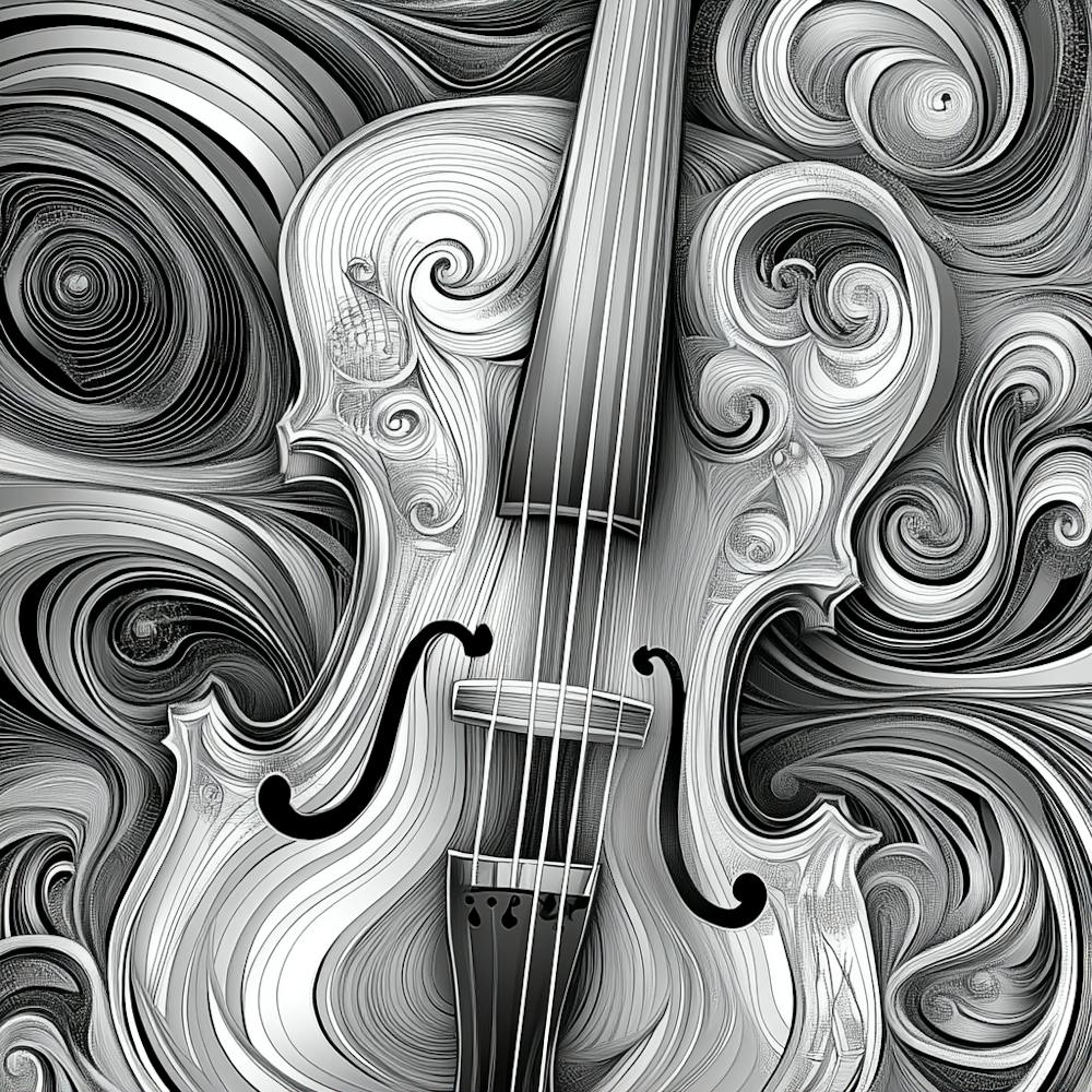 Black And White Violin
