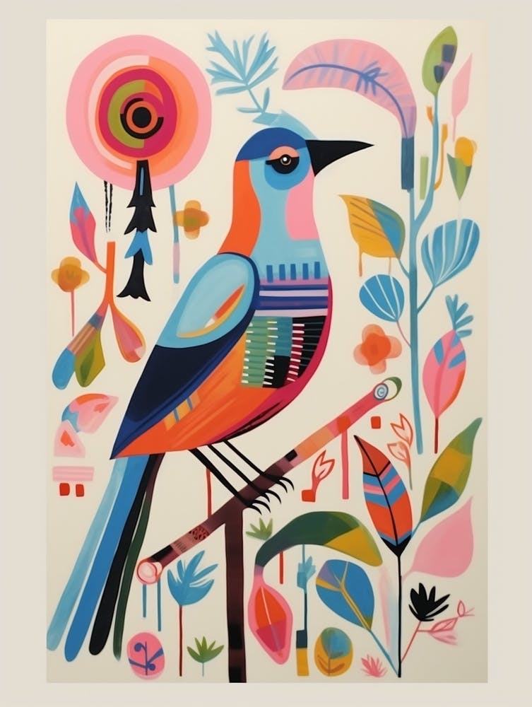 Colourful Scandi Bird Lark 2