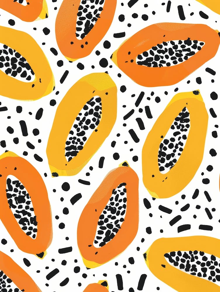 Papaya Seamless Pattern