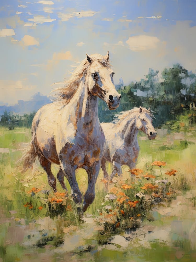 Horses Painting In Transylvania, Romania 3