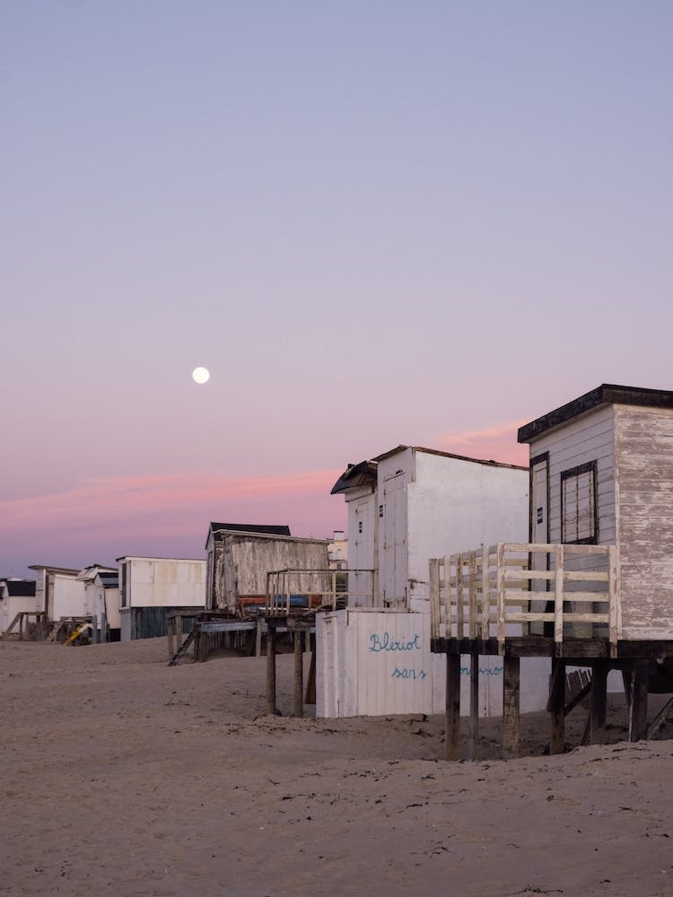 Beach Huts At Dusk 1