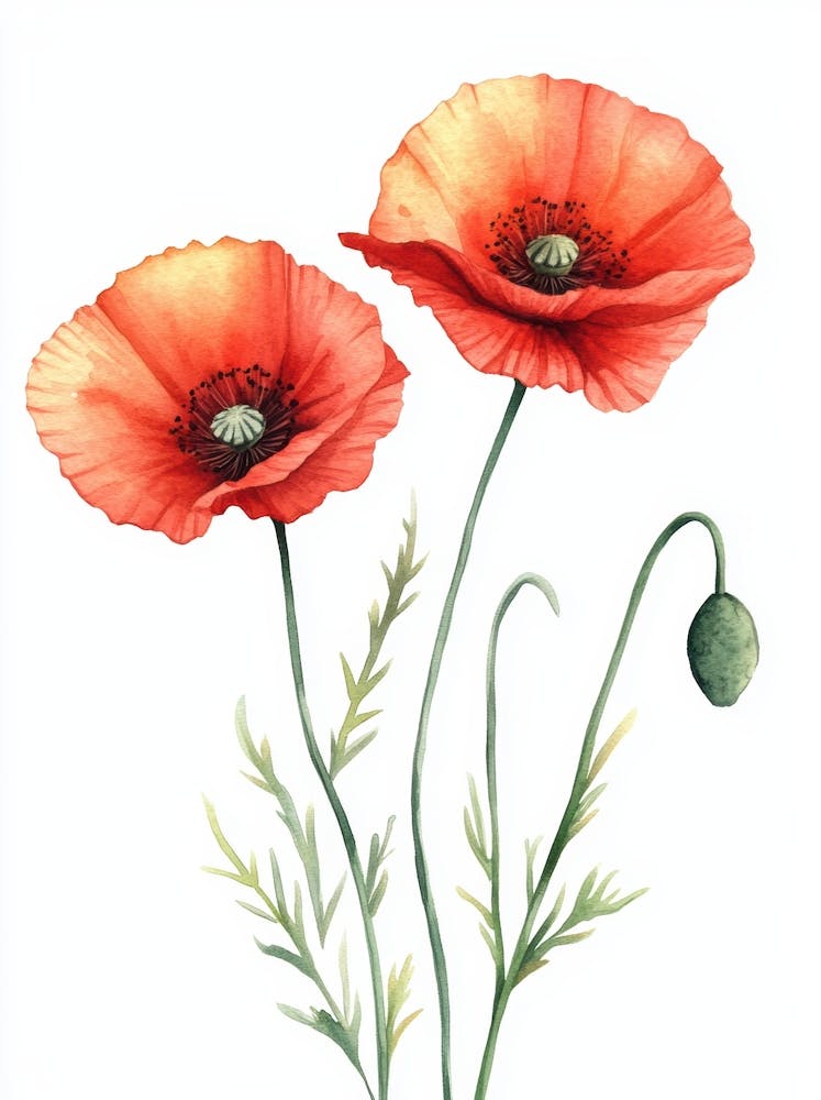 Watercolor Poppies 13