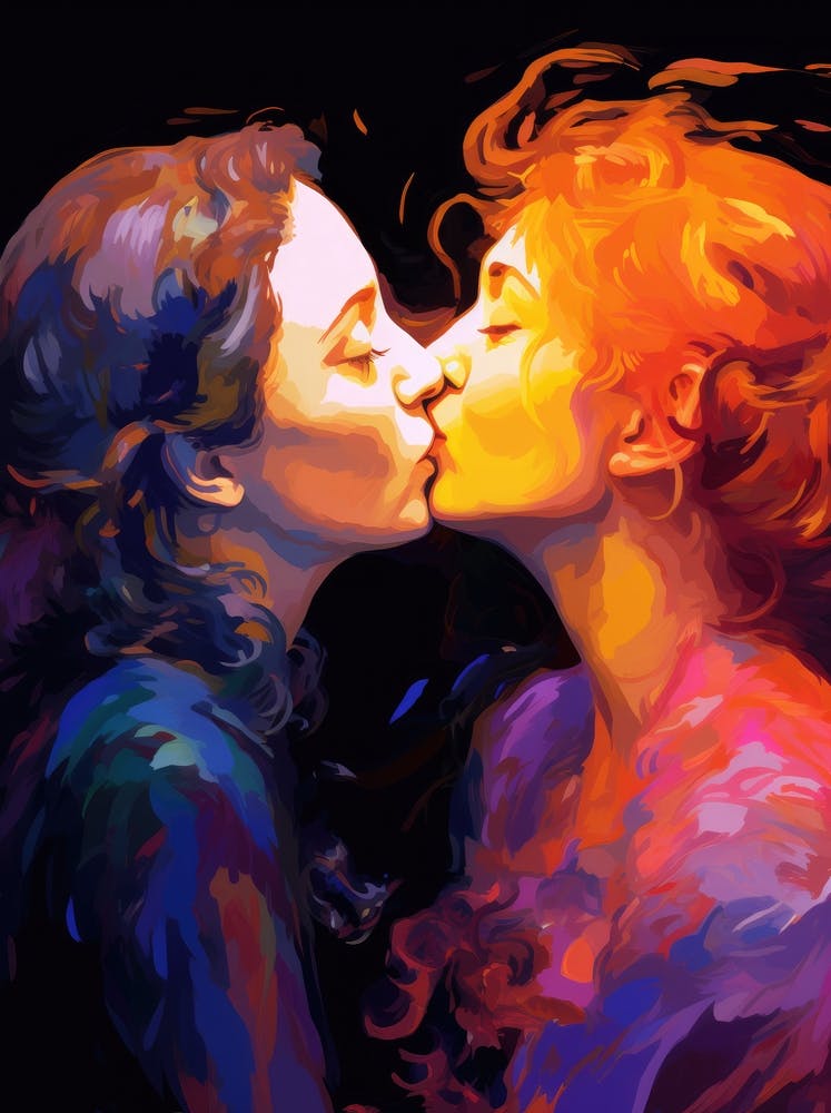 Two Women Kissing 4