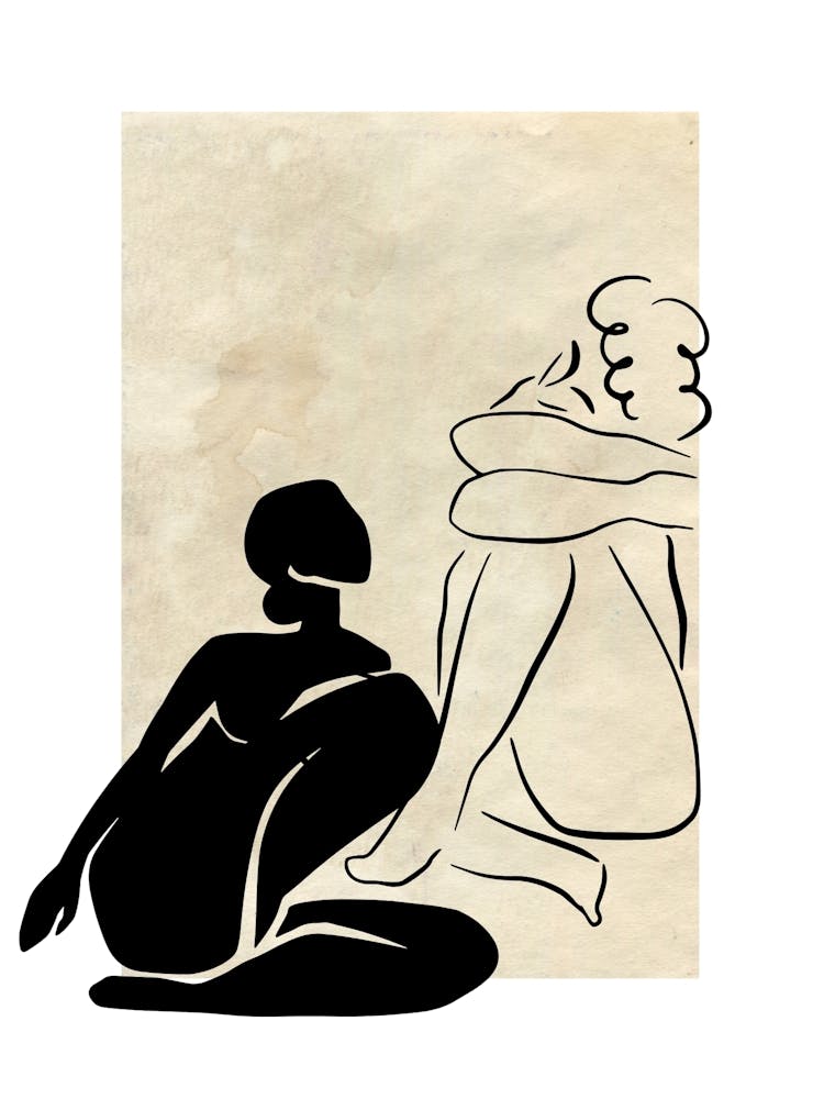 Abstract Beige Modern Art print