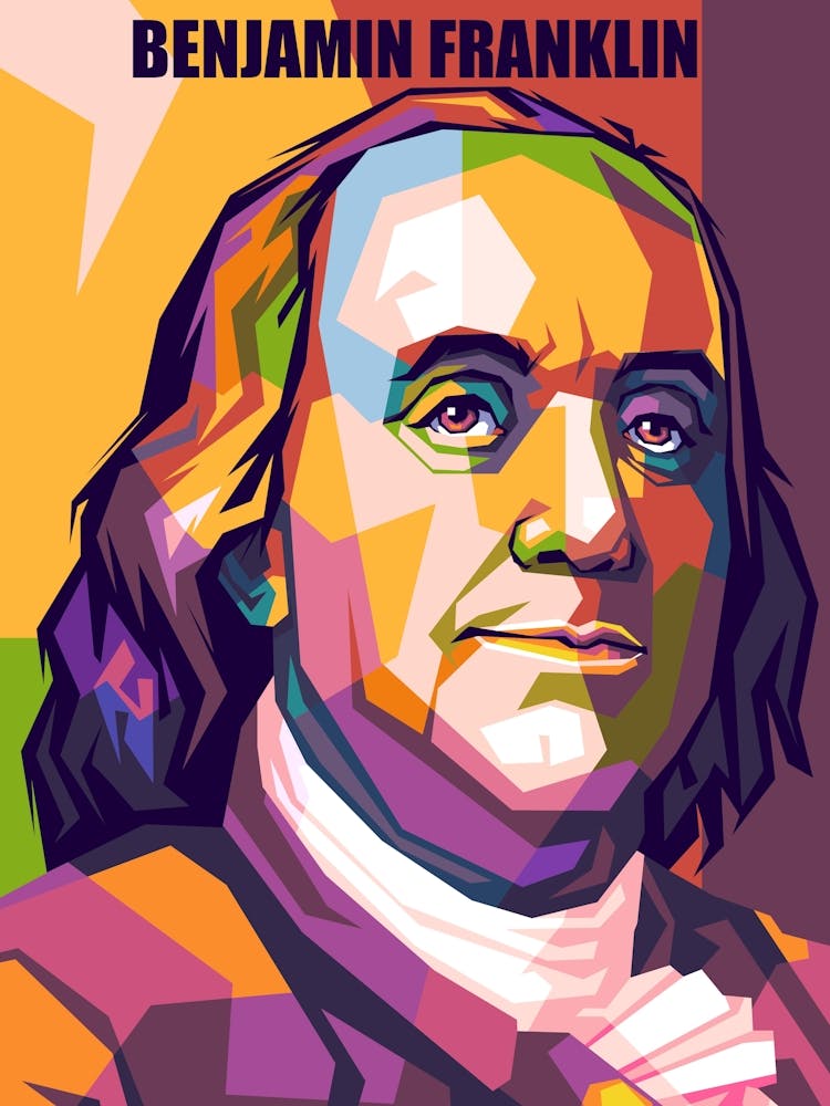 Us Founder Benjamin Franklin Wpap Pop Art Style