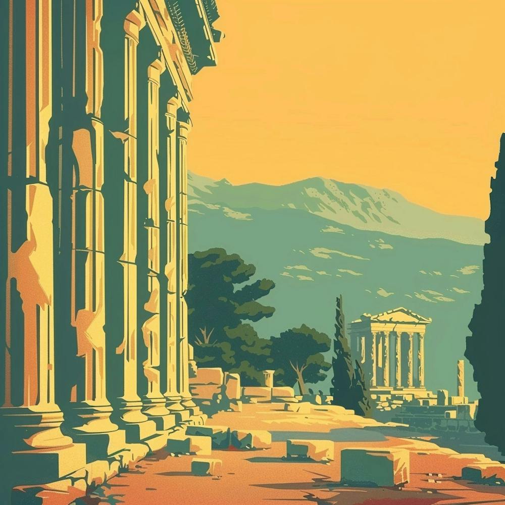 Greece Travel Poster