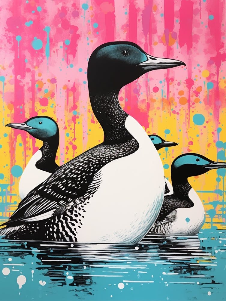 Andy Warhol Style Bird Loon 1