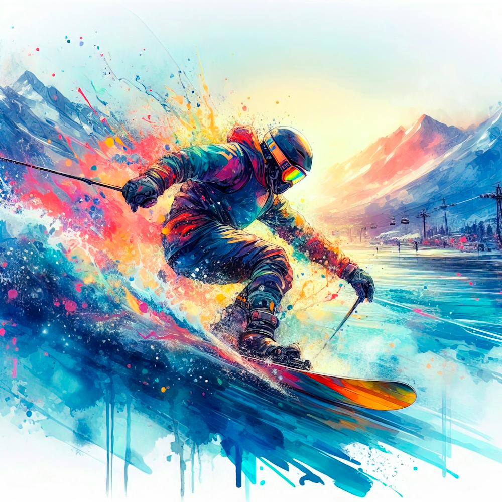 Skier In The Snow