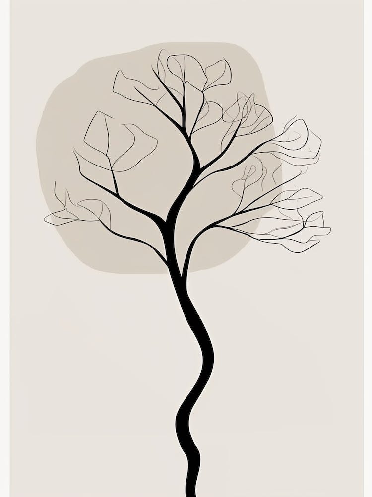 Tree Line Art Abstract 6