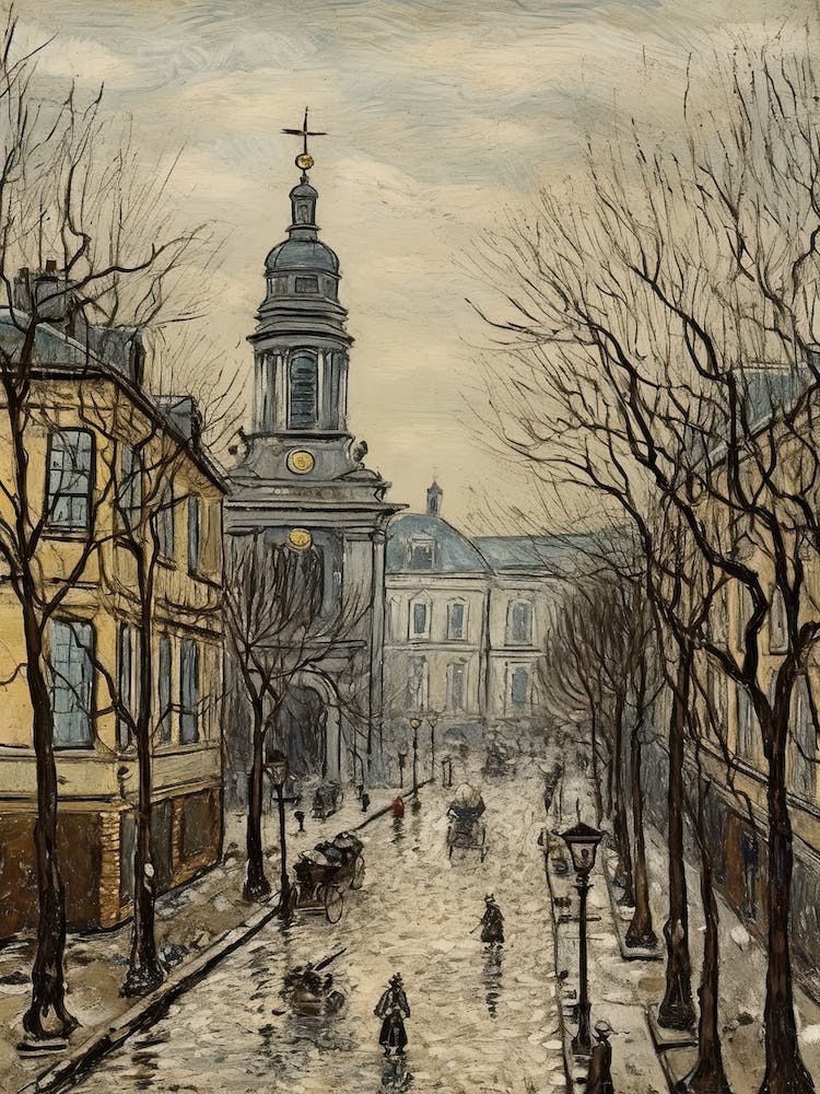 London England Van Gogh Style 2