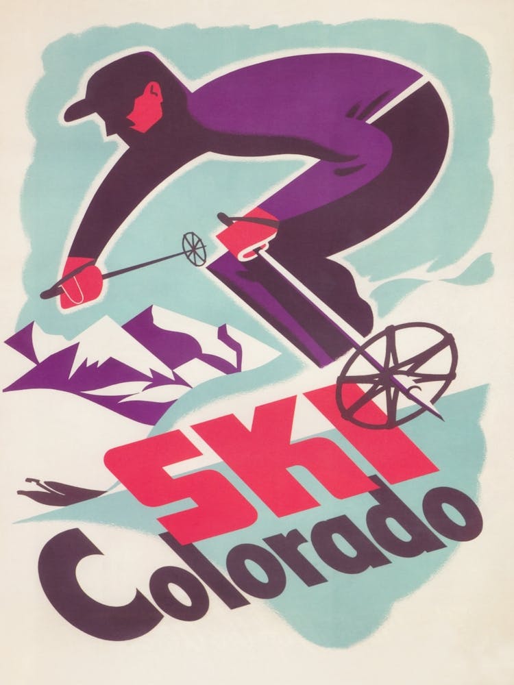 Ski Colorado Vintage Ski Poster