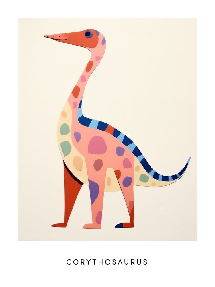 Nursery Dinosaur Art Corythosaurus Poster