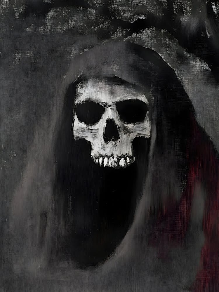 Dark Gothic Skeleton In The Woods