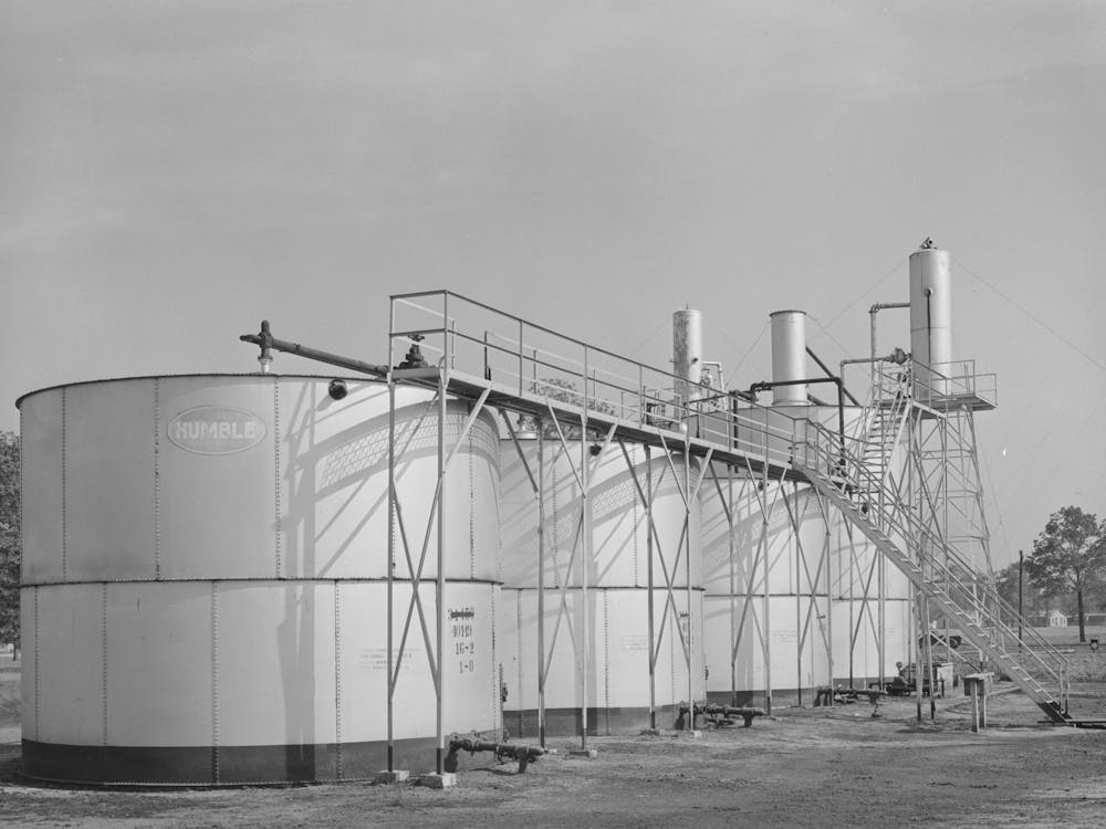 Oil Storage Tanks Out Of Kilgore, Texas By Russell Lee