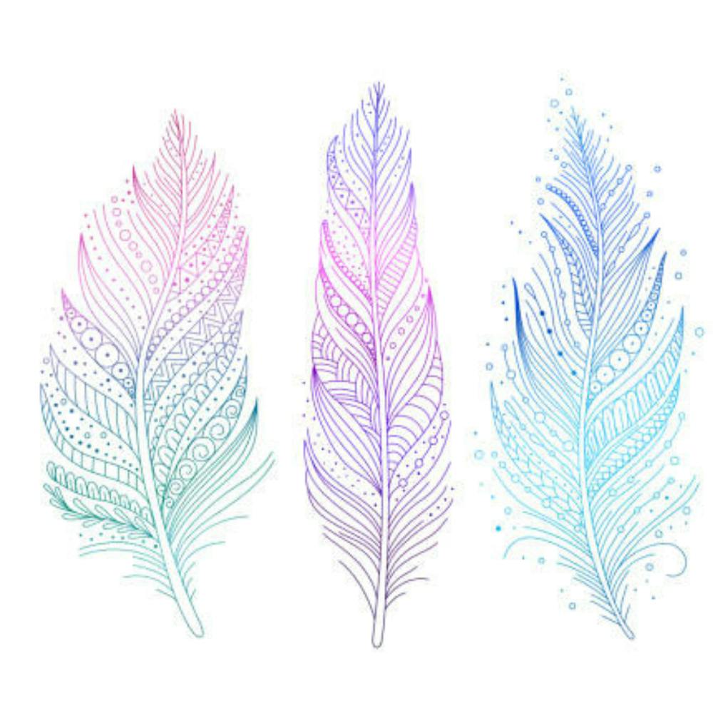 Watercolor Feathers