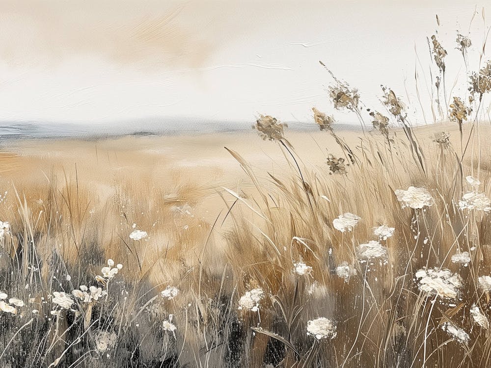 White Wildflowers & Cornfield 1