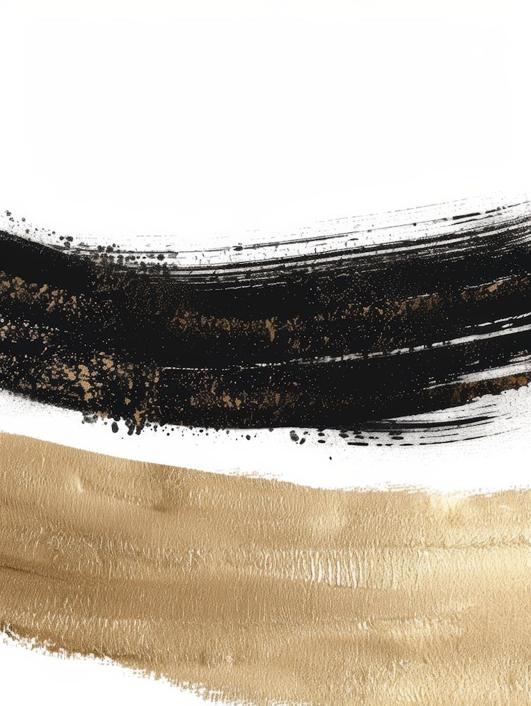 Gold And Black Brush Strokes 14