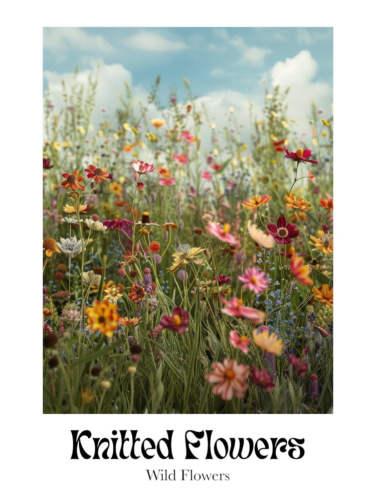 Knitted Flowers Wild Flowers 11