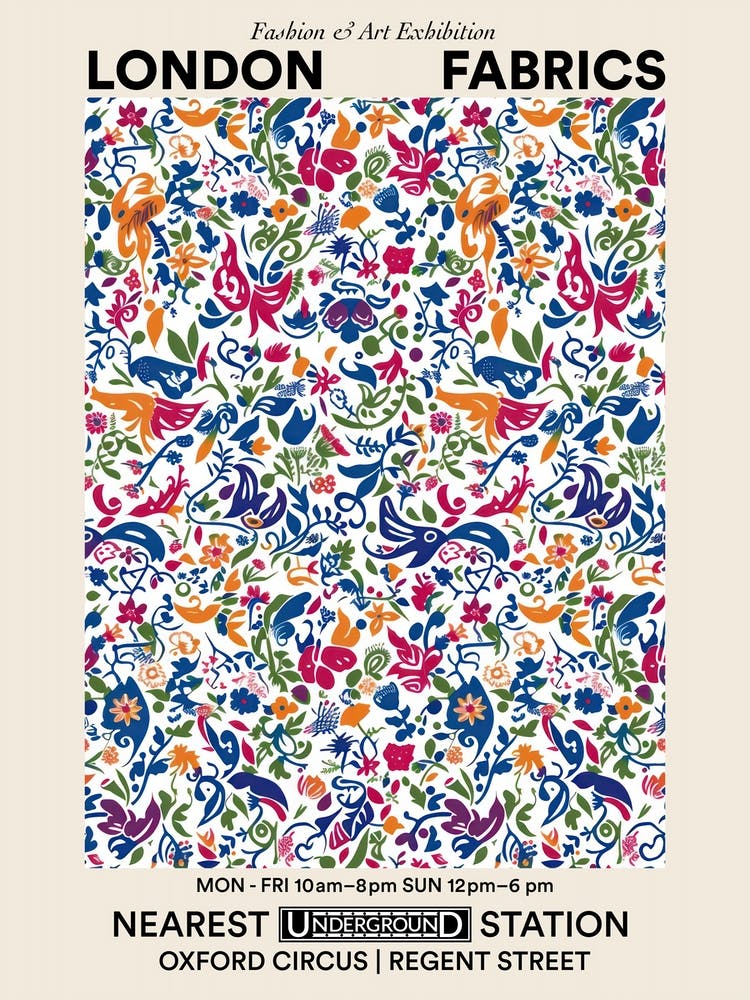 Poster Petals Tango London Fabrics Blumenmuster 3