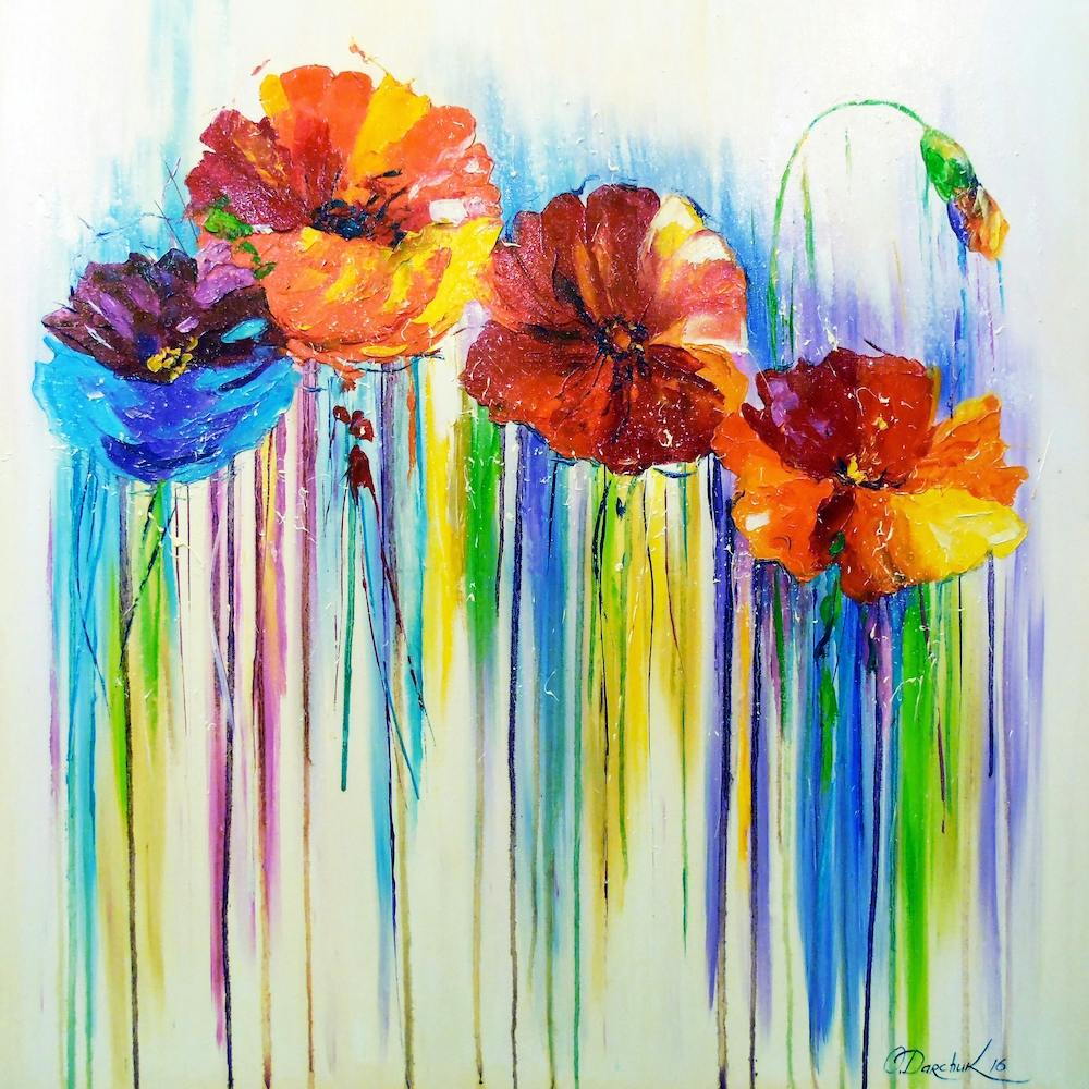 Abstract poppies