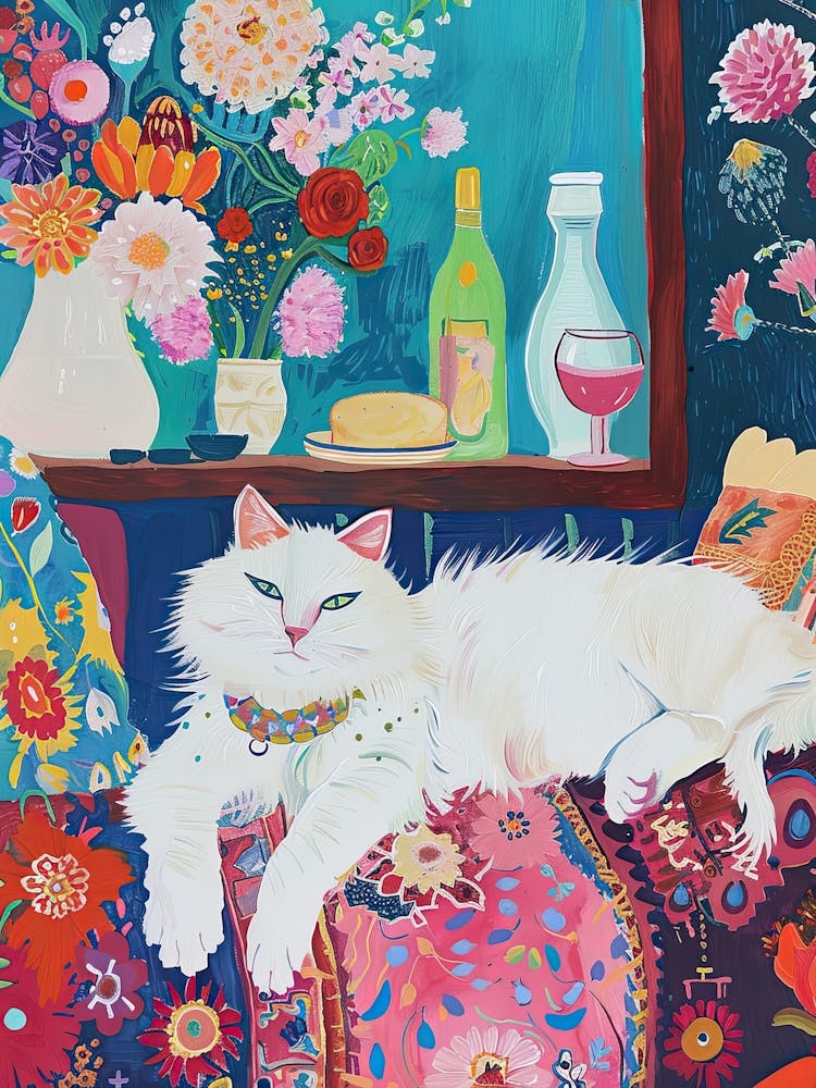 Tea Time With A Angora Cat 2