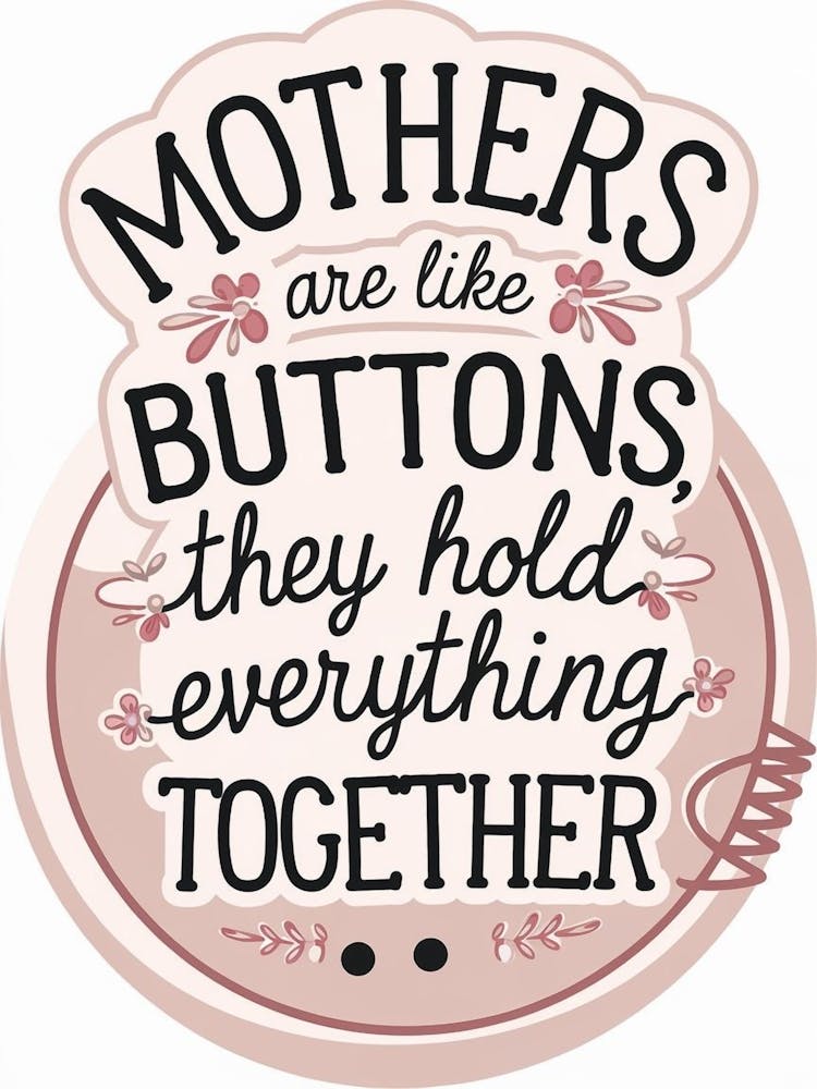 Mothers Are Like Buttons They Hold Everything Together 1