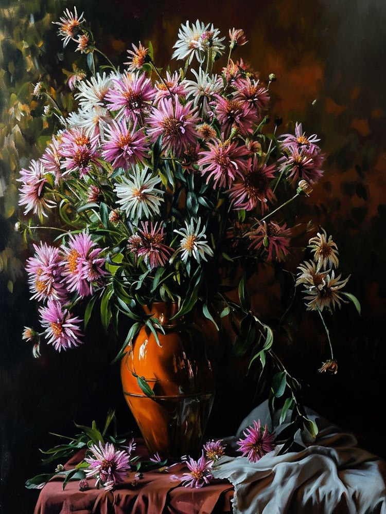 Baroque Floral Still Life Asters 8