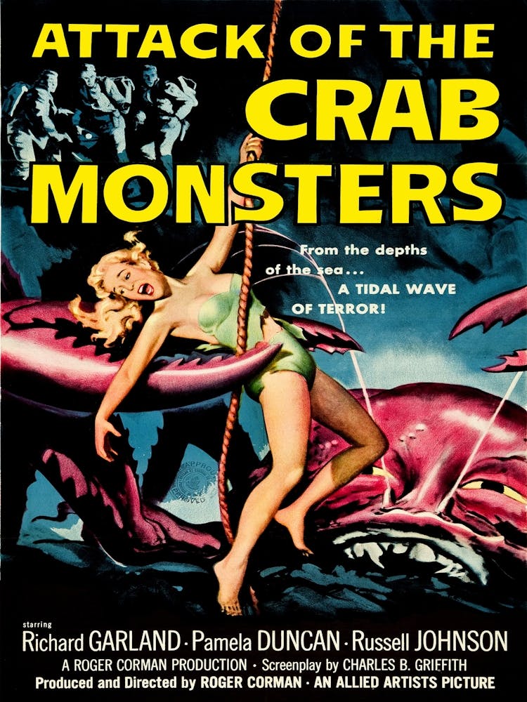 Attack Of The Crab Monsters, Horror Movie Poster