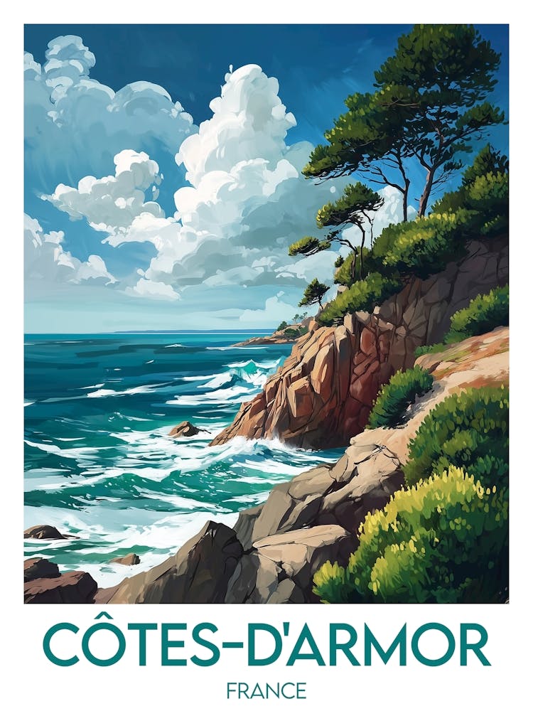 Affiche de voyage Côtes D Armor 1