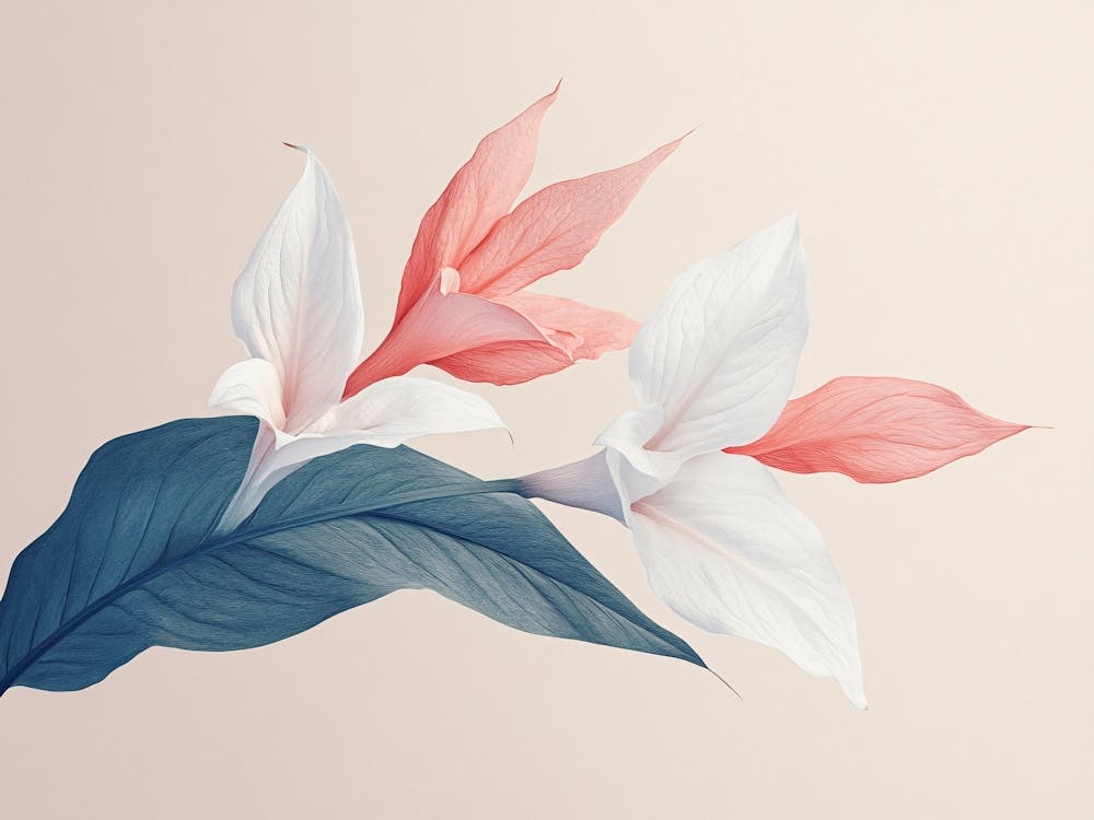 Pink And White Flowers