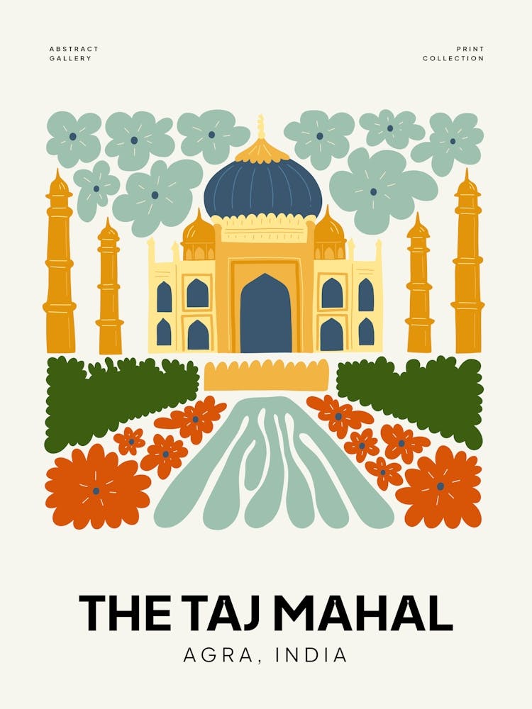 Reise Das Taj Mahal Agra Indien Abstrakte Galerie