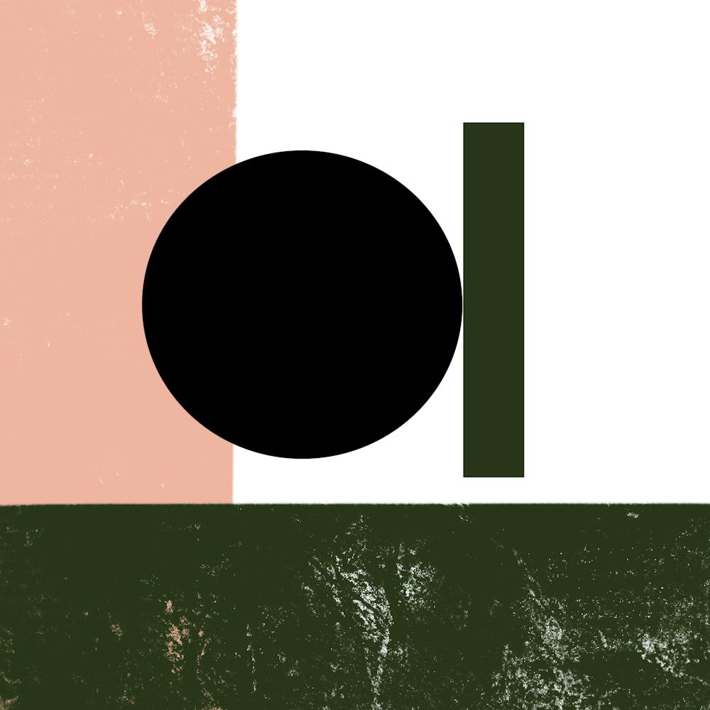 Grüne und Pastell Geometrische Formen
