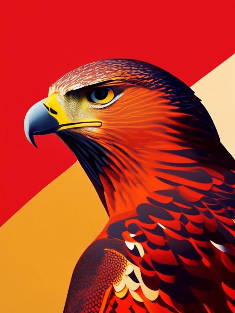 Red Tailed Hawk Pop Matisse 2 Bird