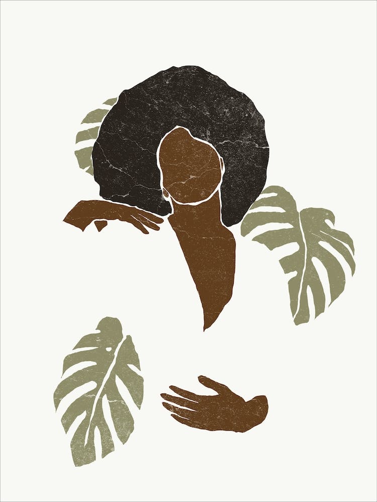 Boho Monstera Leaves II