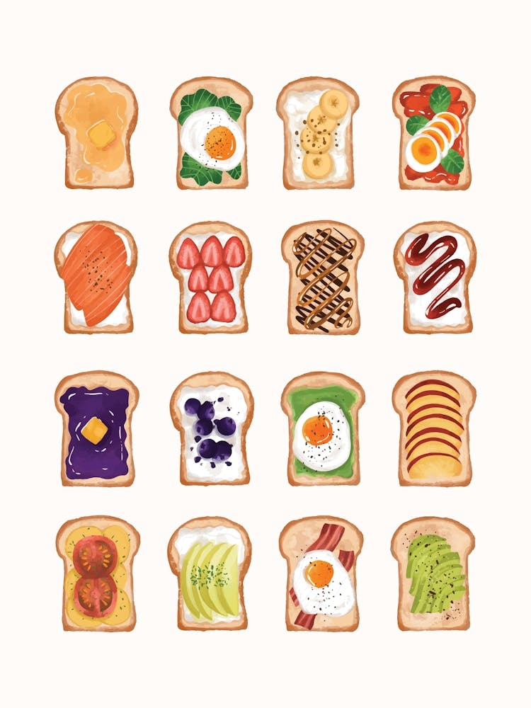 Breakfast Toasts Print