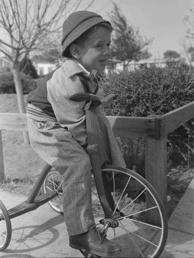 Little Boy At The Fsa (Farm Security Administration) Camelback Farms, Phoenix, Arizona By Russell Lee