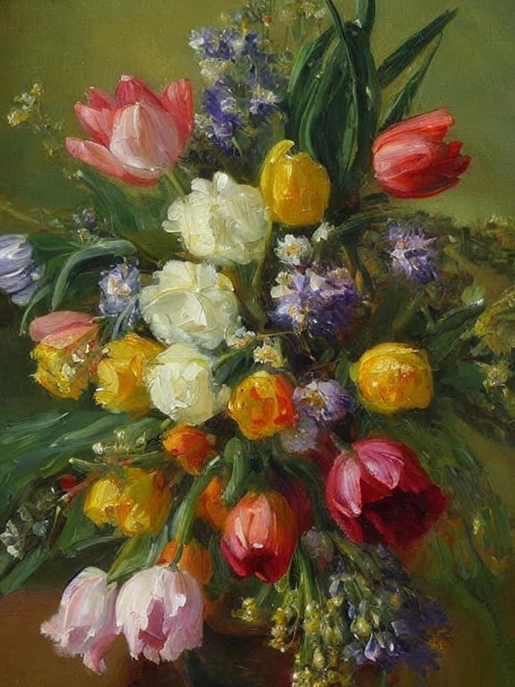 Tulpen Gemälde 3 Blume