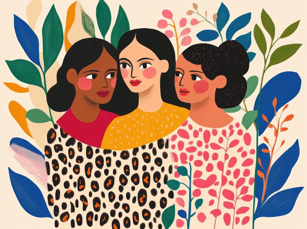 Three Women In Leopard Print 1