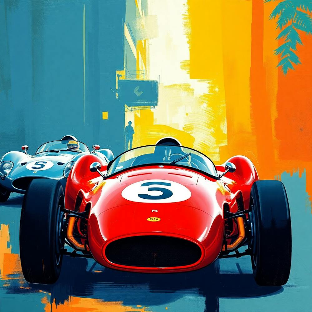 Vintage Ferrari Racing Cars