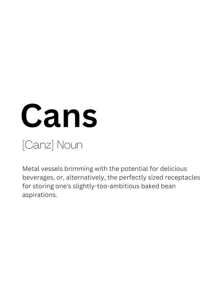 Cans Definition Meaning