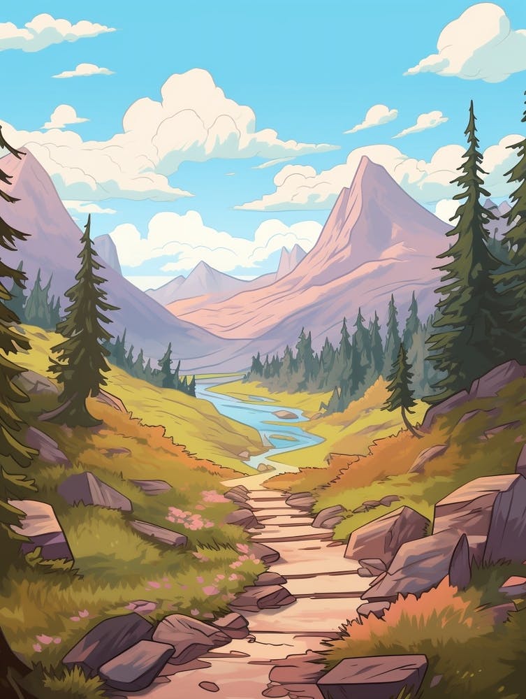 Chilkoot Trail Canada 3 Hike Illustration