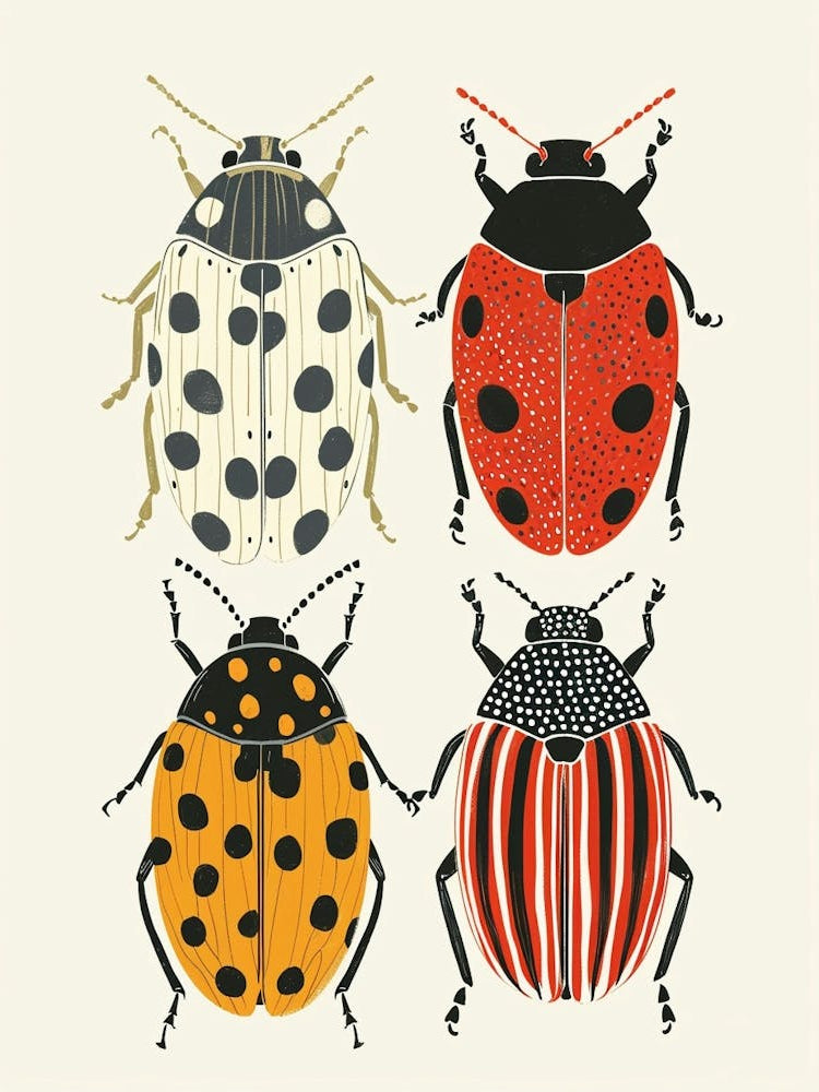 Colourful Insect Illustration Ladybug 9