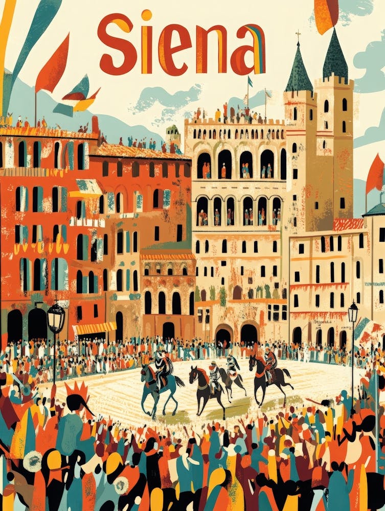 Aihrgdesign A 1970s Inspired Travel Poster For Siena Depictin 12f956f0 A9b5 4397 8c90 Ea1497db9534 0