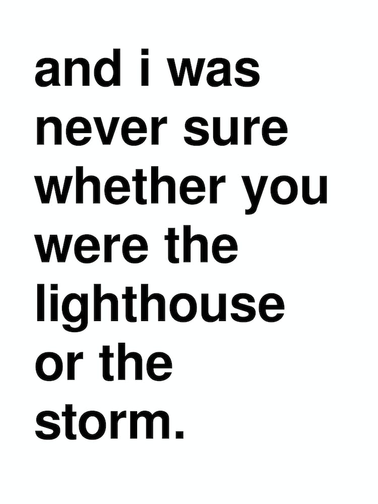 The Storm Life Quote Statement In White