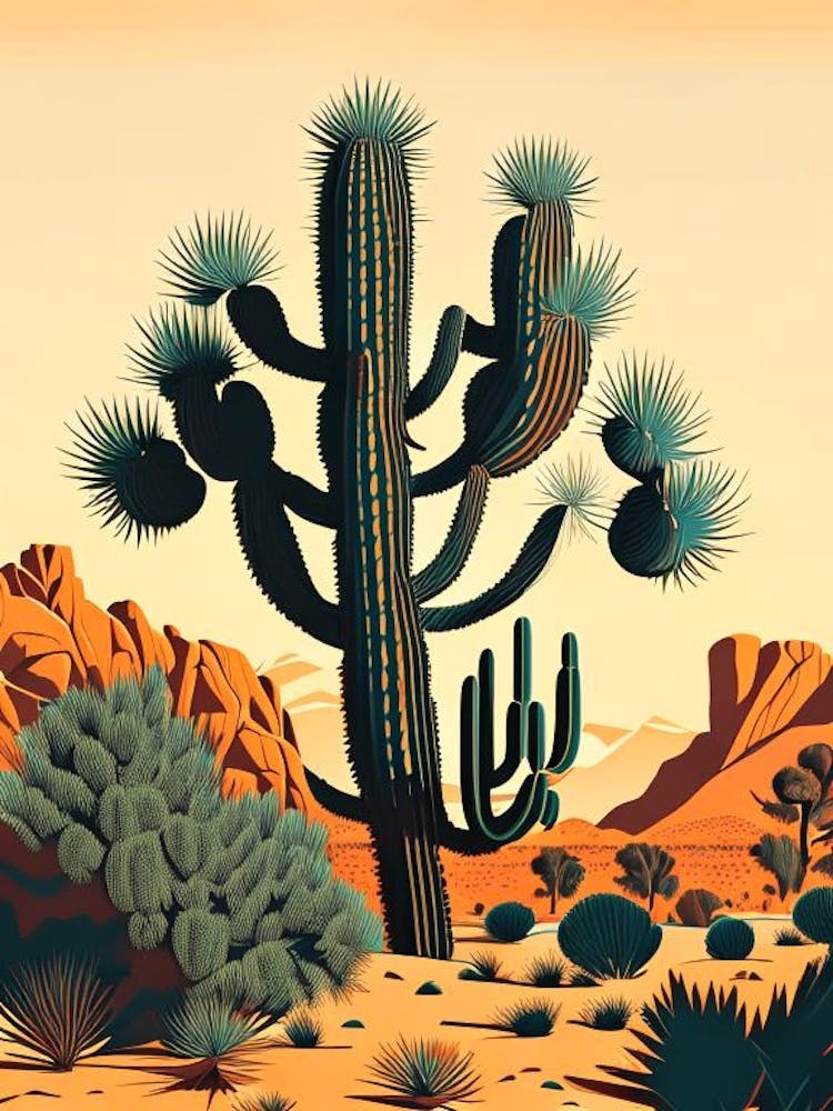 Joshua Tree Pattern Retro Illustration (6)