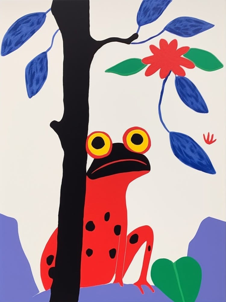 Colourful Kids Animal Art Frog 1