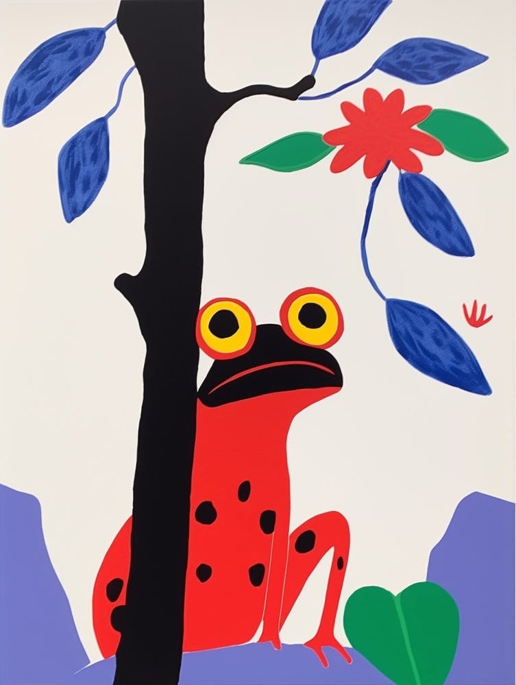 Colourful Kids Animal Art Frog 1